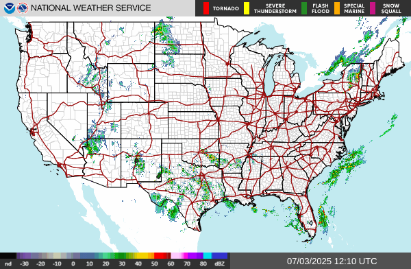 Weather radar map